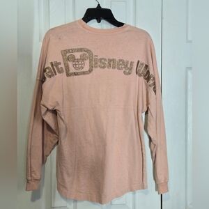 Disney World Spirit Jersey Pink Long Sleeve Shirt Flaw XS
